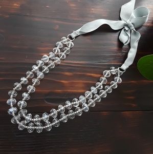 Clear beaded necklace